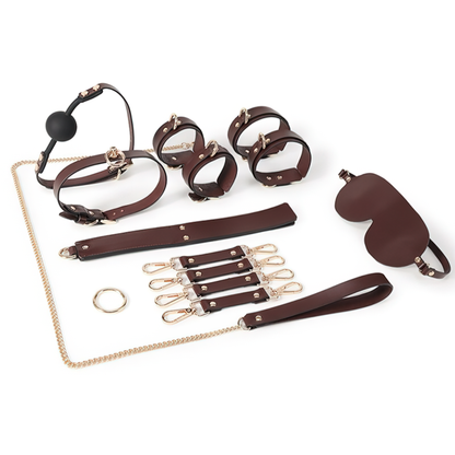 Unisex BDSM Toy / Genuine Leather Sex Play Sets / Erotic 12-Piece Set for Your Pleasure